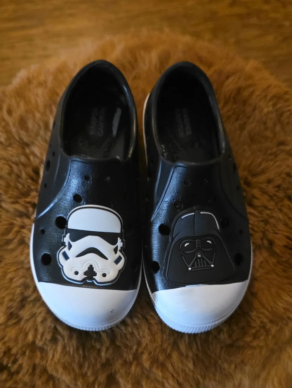 Harper Canyon Black and White Kids Slip-On Clog Shoes